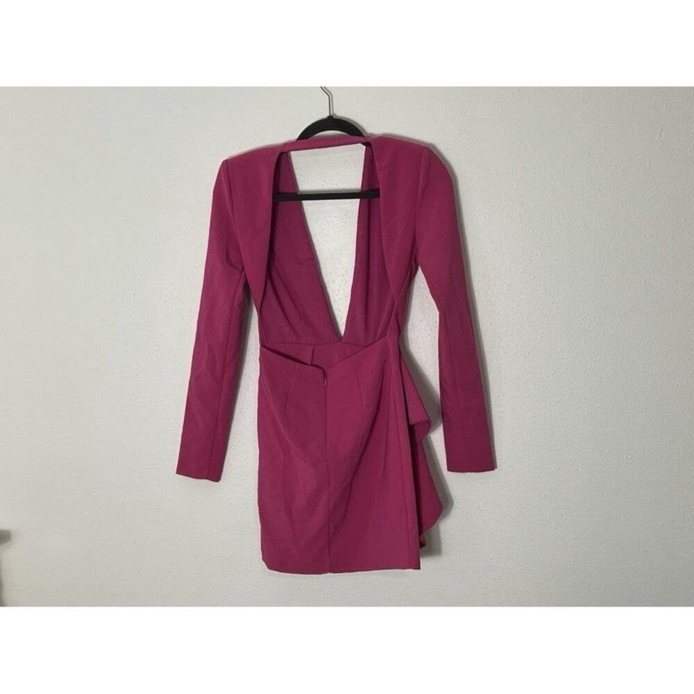 NWT Michael Costello Vibrant Pink Backless Dress - Picture 3 of 7
